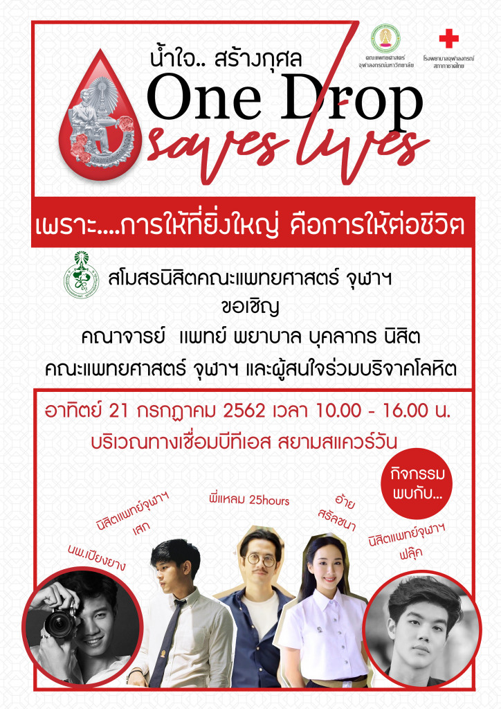 Poster เชิญชวนงานบริจาคเลือด