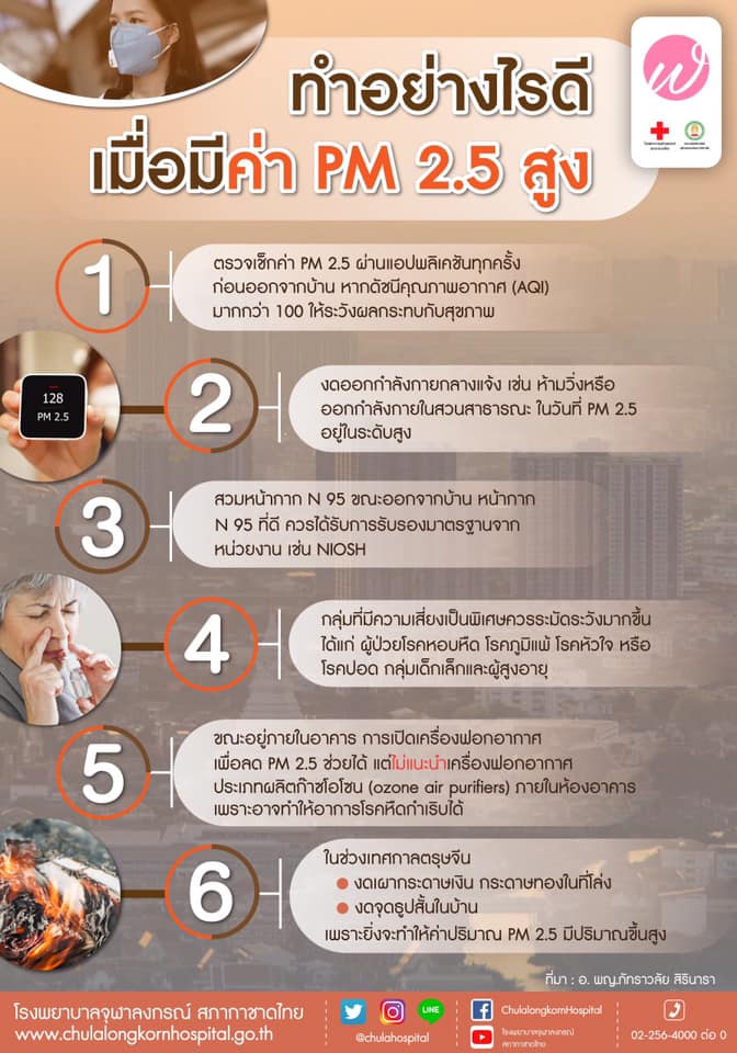 ทำอย่างไรดีเมื่อมีค่า PM 2.5 สูง