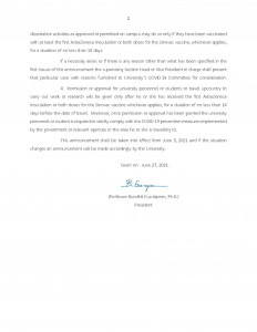 (02) Chulalongkorn University Announcement Extension of Temporary Closure of Offices, Class Management and General Operations during the Spread of the COVID-19 (No. 4)