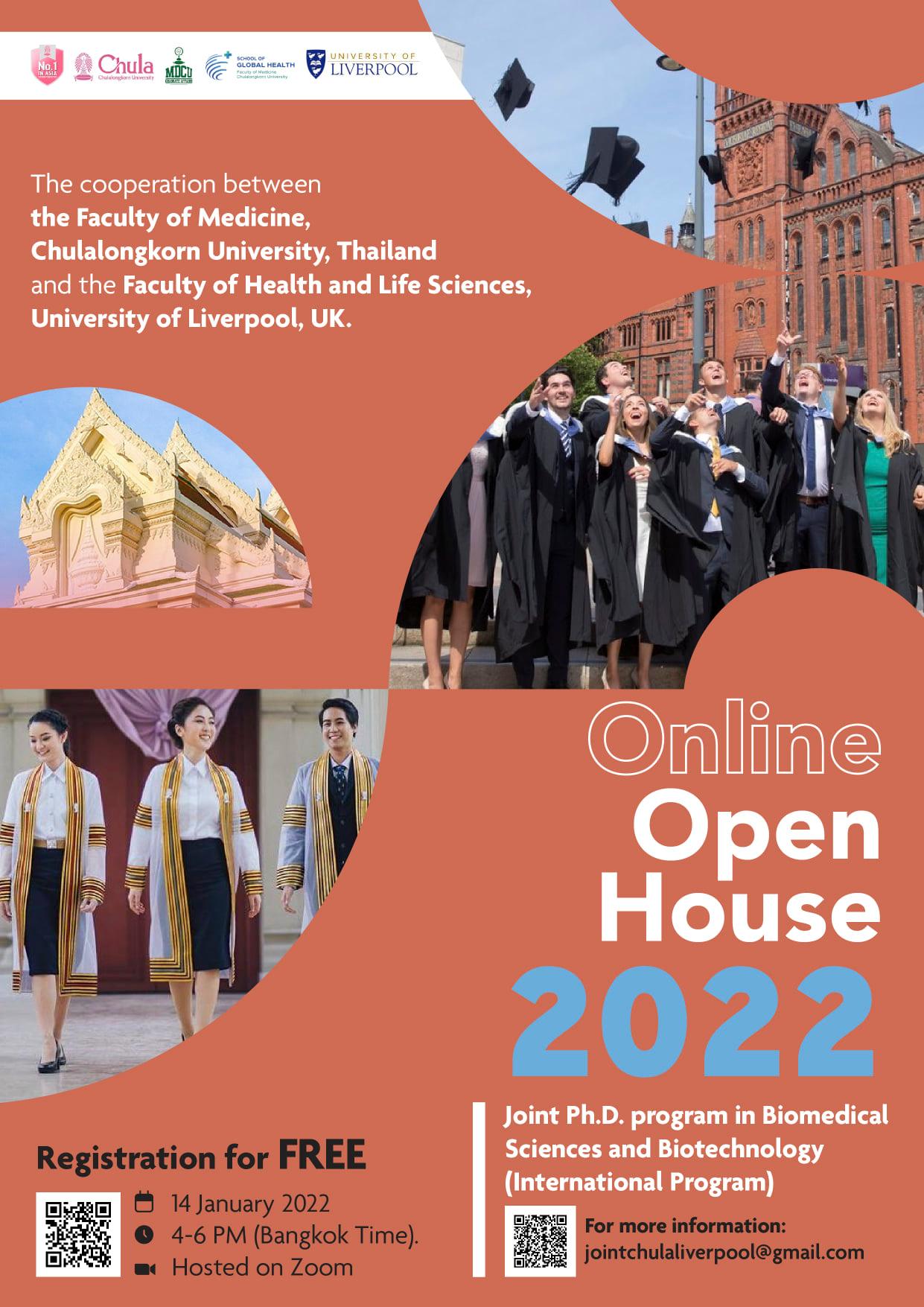 Faculty of Medicine at Chulalongkorn University » Online Open House 2022