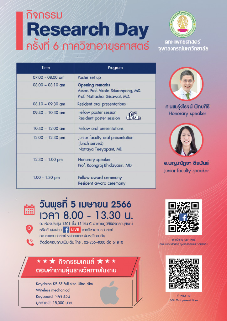 Research Day ภาควิชาอายุรศาสตร์