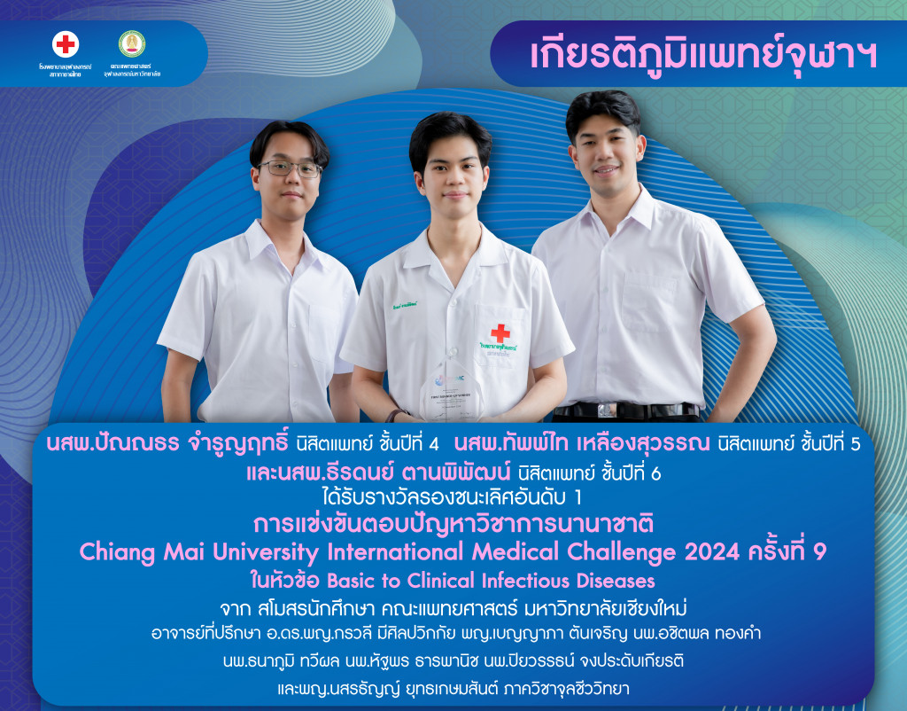 นสพ.ปัณณธร จำรูญฤทธิ์ นิสิตแพทย์ ชั้นปีที่